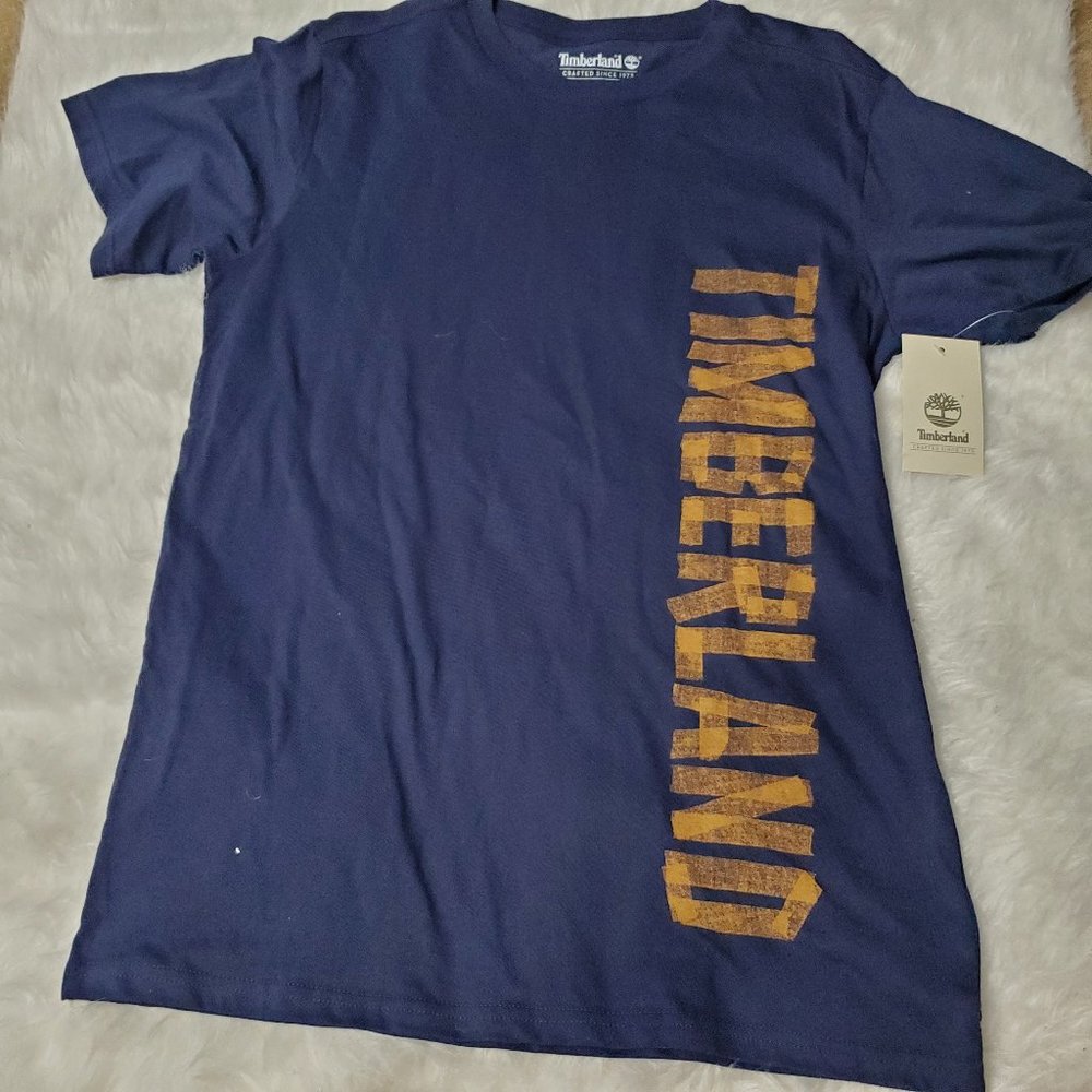 Timberland Navy Tee with Orange Logo, 18/20 NEW!
